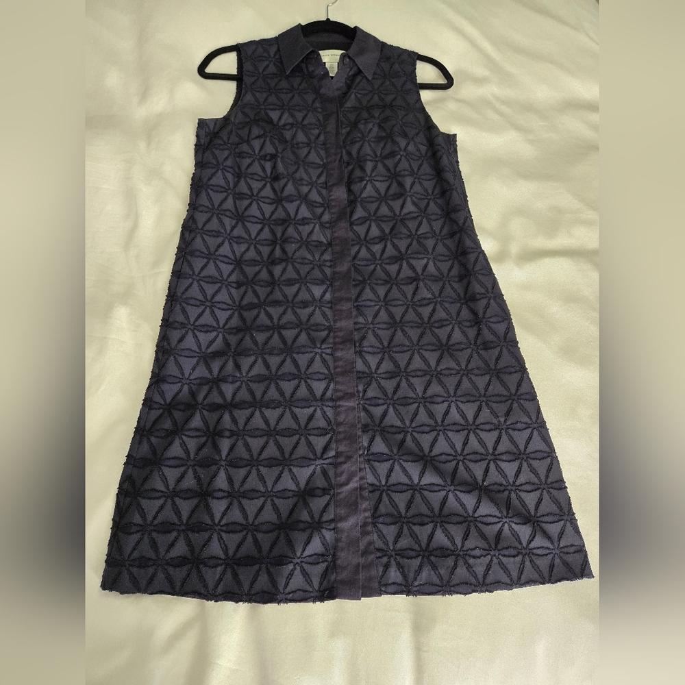 Navy blue button up dress